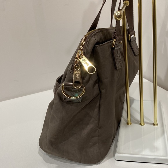 Kipling Bags Kipling Dolan Handbag Dark Taupe Crinkle Nylon Vegan